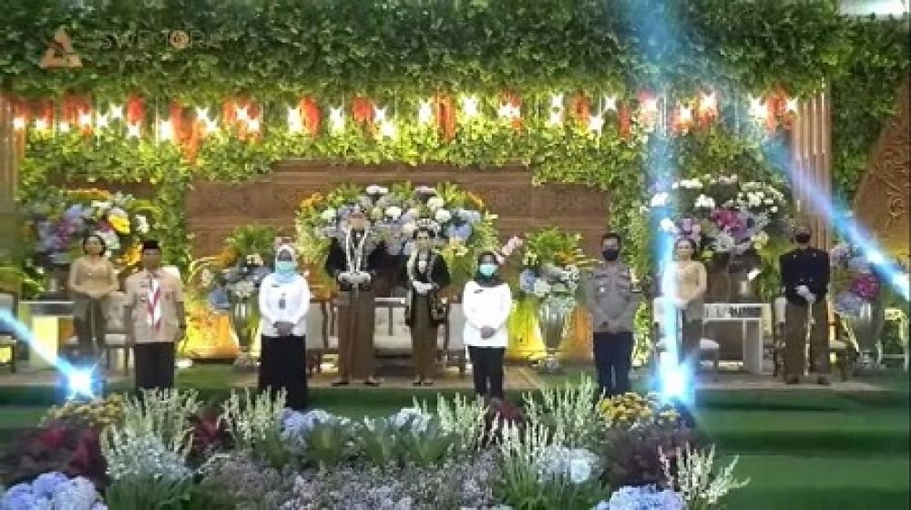 Asosiasi Weding Kota Mojokerto Gelar Simulasi Pernikahan Ditengah Pandemi Covid. SP/Dwy As