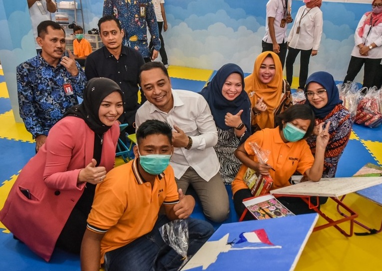 Wali Kota Surabaya Eri Cahyadi di Rumah Anak Prestasi, Rabu (7/9/2022).
