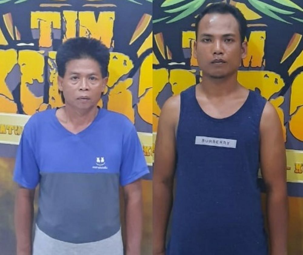 Dua tersangka pencurian ditangkap polisi. SP/ Lim