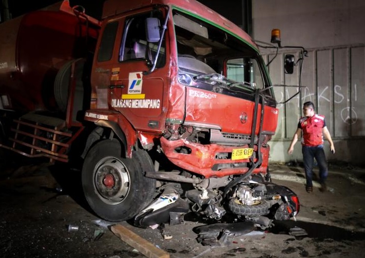 Kecelakaan Maut Truk Pertamina di Cibubur, Kota Bekasi pada hari Senin (18/07/2022)
