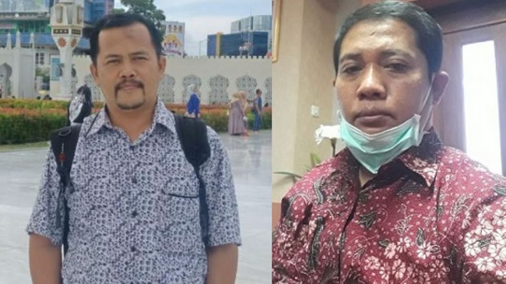 Dr. Andi Suwarko, M. Si (kiri) dan Surrokim Abdussalam (kanan)