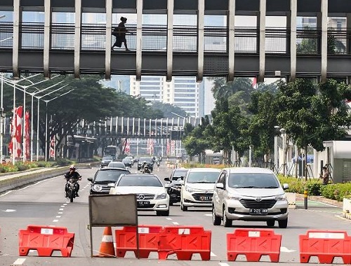 Pemberlakuan Pembatasan Kegiatan Masyarakat (PPKM) di Jakarta. Foto: Jakarta Bisnis
