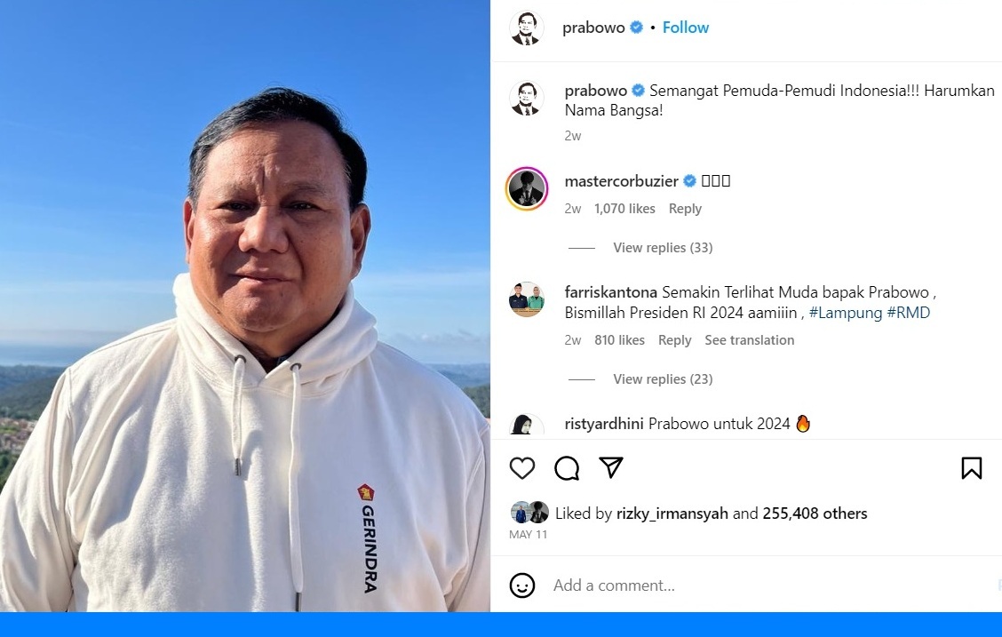 Menteri Pertahanan RI Prabowo Subianto. SP/ CNN