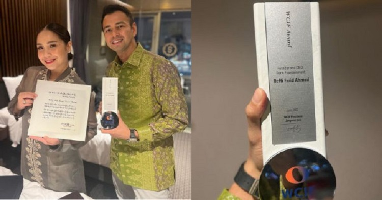 Raffi Ahmad dan Nagita Slavina saat menghadiri acara World Cultural Industry Forum (WCIF) 2023 yang diadakan di Daegu, Korea Selatan. SP/ JKT