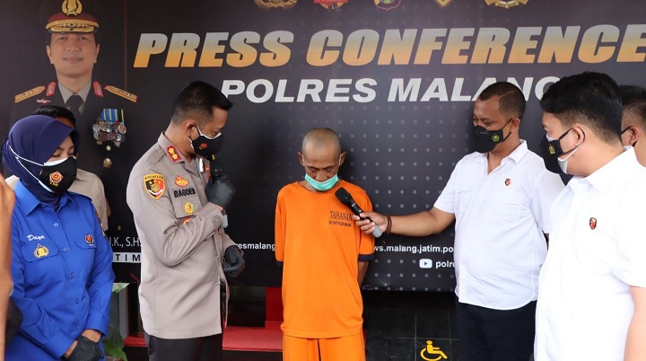 Samsul alias Miskari dimintai keterangan saat rilis.