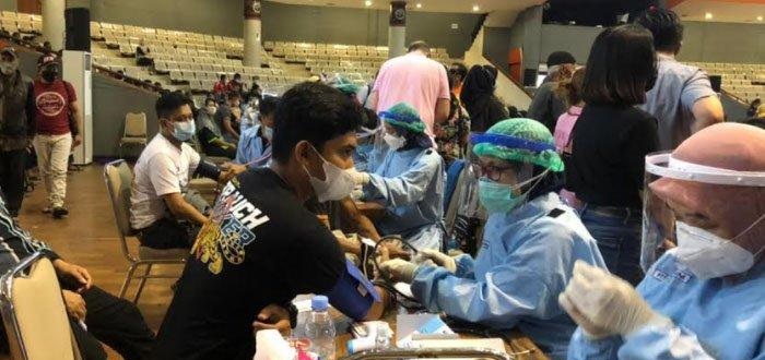 Pelaksanaan vaksinasi covid-19 oleh Kodim 0833 Kota Malang beberapa waktu lalu.