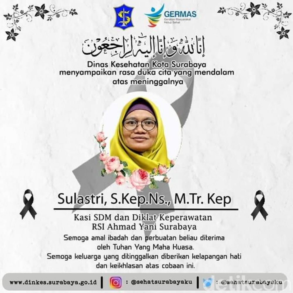 Rumah Sakit Islam Surabaya (RSIS) di Jalan Ahmad Yani, sedang berduka. SP/ DECOM