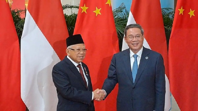 Ma'ruf Amin dan Perdana Menteri Tiongkok Li Qiang, Pada Kunjungan Bilateral Sabtu (16/09/2023)