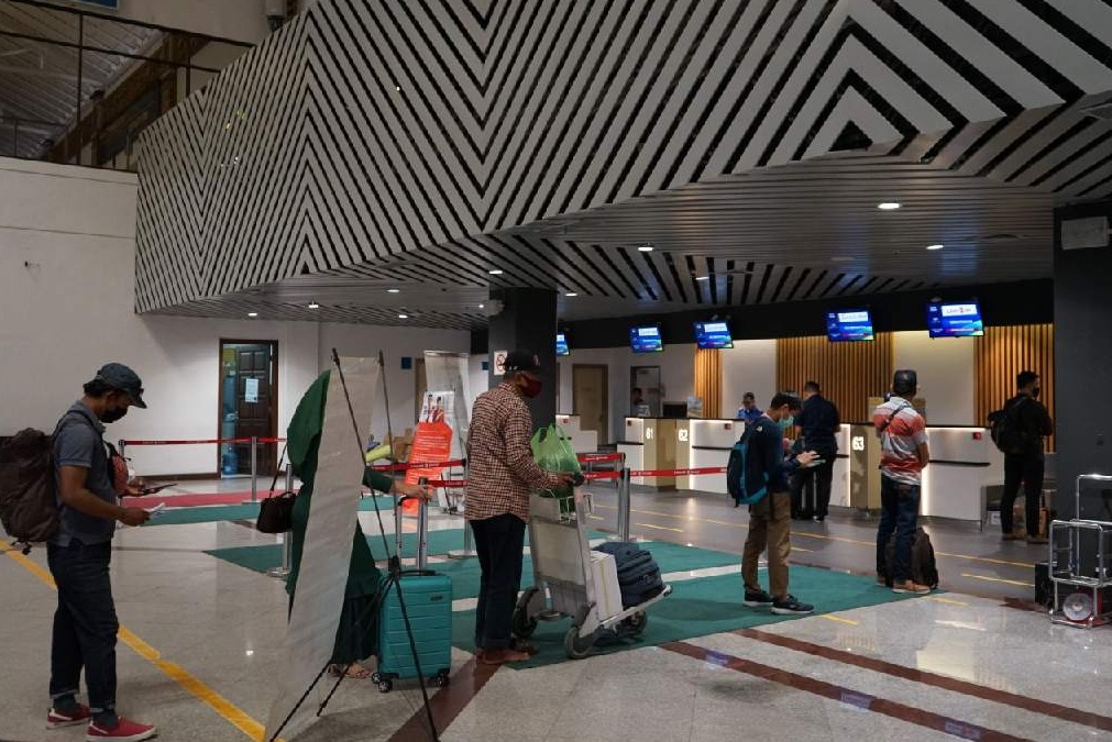 Pascaperiode peniadaan mudik jumlah penumpang di Bandara Juanda Surabaya mulai meningkat.SP/BANDARA JUANDA